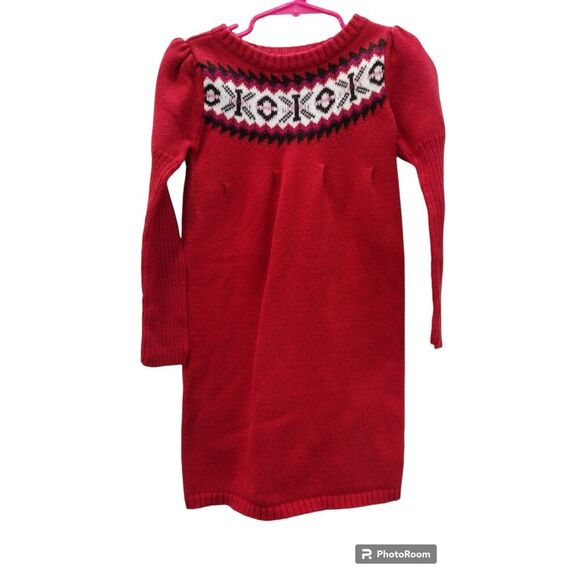 Old Navy girls 5T red knit holiday‎ sweater - Picture 1 of 4